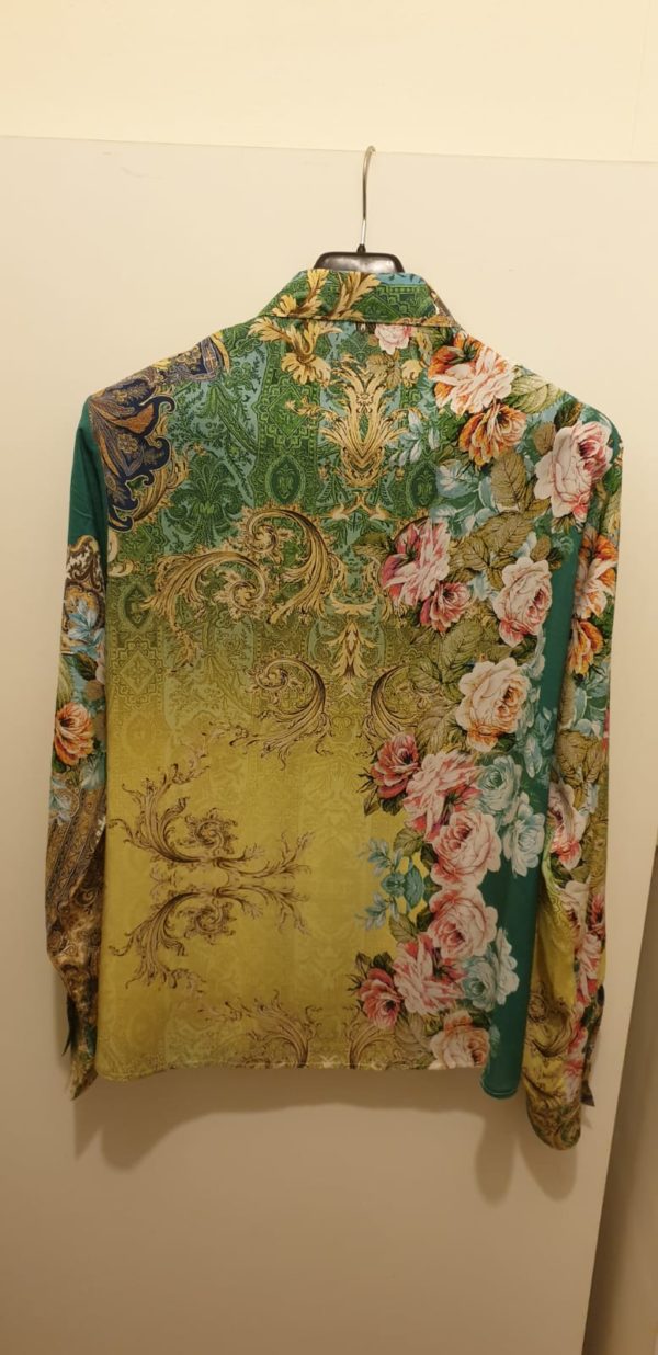 Chemise homme viscose modèle vert et fleuri 5 – Image 2