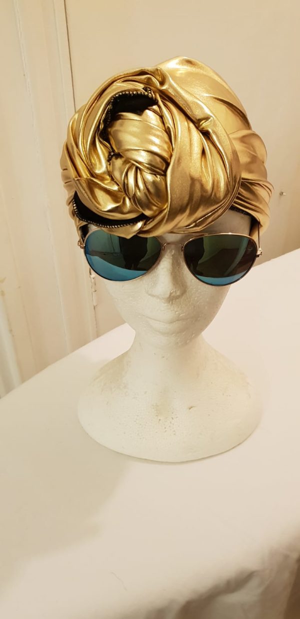 Turban spécial doré Réf3