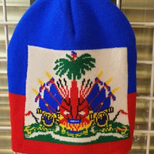 Réf86 Haïti Bonnet orné du drapeau haïtien sur fond rouge et bleu taille unique. Prix : 13.00€