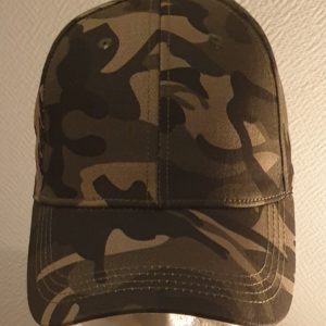 39.1Casquette camouflage coupe Américaine en coton marron.