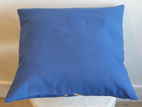 Coussin déhoussable en coton bleu 15 – Image 2