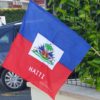 Drapeau Haïti bandana + mât Réf54