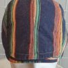 Réf33.1 Beret-casquette.-Tres-chic.-Tissu-coton-et-polyester.-Entierement-double.-Rayure-bleue.-Reglable-a-larriere.Taille-unique.