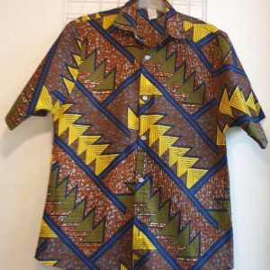 Chemise homme en jaune marron 11.1