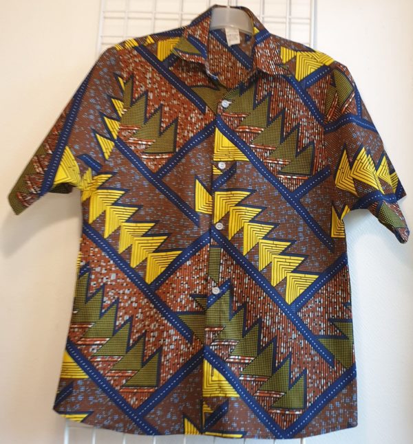 Chemise homme en jaune marron 11.1