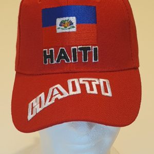 12Casquette Haïti. Une casquette Base-ball. Casquette de sport Hip Hop en coton acrylique. H & F. Broderie et drapeau Haïti en rouge. Réglable à rabat (scratch) rouge. Taille unique13,50€