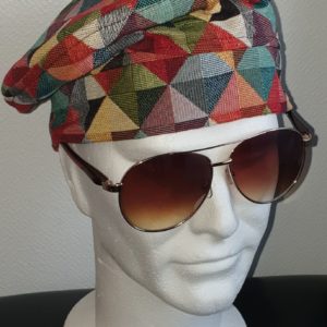 Réf19.1 Beret-unisexe-entierement-double.-Elastique-a-larriere.-Couleur-arlequin.-Taille-unique
