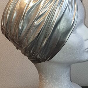 6.1Turban spécial tissu argenté. Dimension : 50x200cm. Prix : 39€. Entièrement cofectionné aux ateliers AnjeroCréation à Paris.
