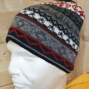 9.1Bonnet mixte très doux en tissu acrylique et s'ajustant parfaitement aux différentes formes de tour de tête. Les couleurs sont hivernales. Taille unique. Ce couvre-chef a été confectionné en Chine.